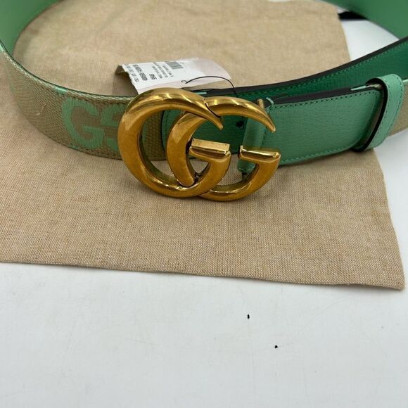 Women’s Gucci,Marmont , jumbo GG leather/canvas belt size 90 cm made in Italy - Picture 3 of 11